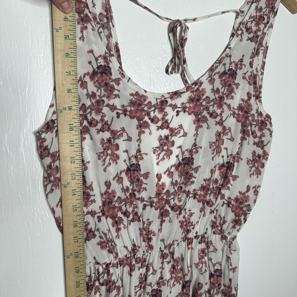 NEW Exist Jumpsuit Womens Size Large Ivory Floral Sleeveless Joggers Open Back - Picture 12 of 12
